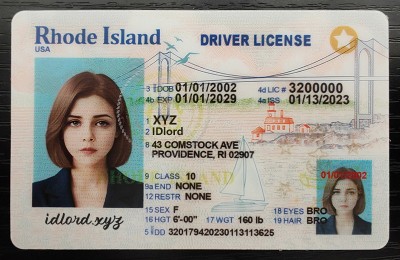 Rhode Island Fake id front side